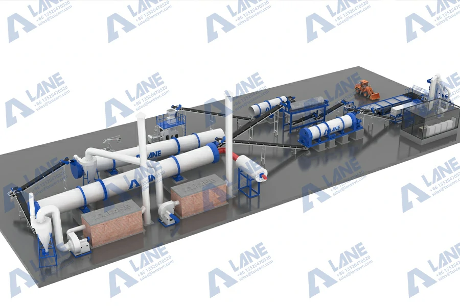 Linha de Produção de Fertilizante Composto NPK com Granulador de Tambor