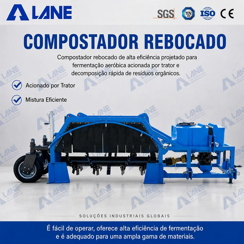 Reviradeira de Compostagem Reboçada